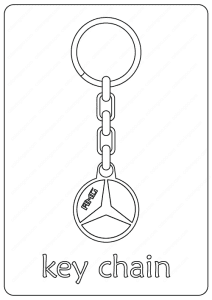 Key Chain Coloring Pages