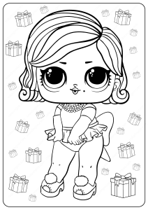 lol surprise glamour queen coloring page