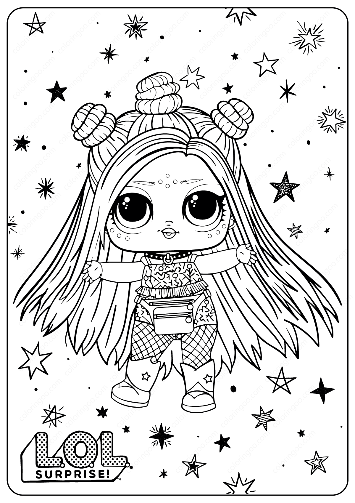 Free Printable LOL Surprise Hairgoals Coloring Pages