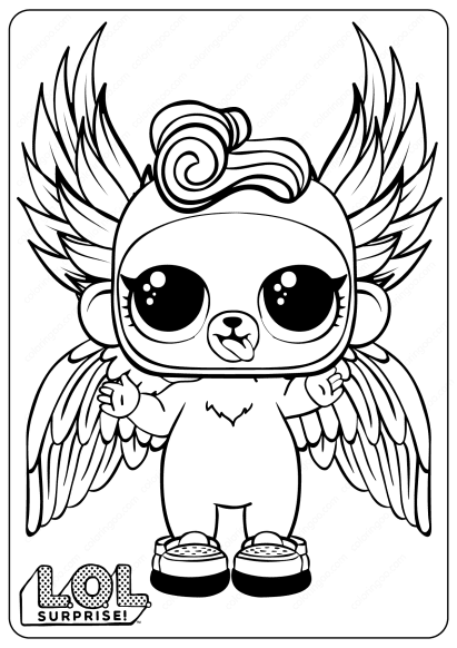 lol surprise monkey coloring pages