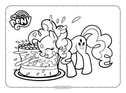 my little pony pinkie pie coloring page