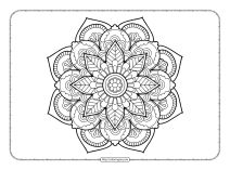 printable flower mandala coloring pages