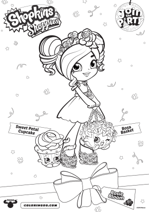 Shopkins Shoppies Rosie Bloom Coloring Pages