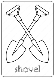 Free Printable Shovel Coloring Pages