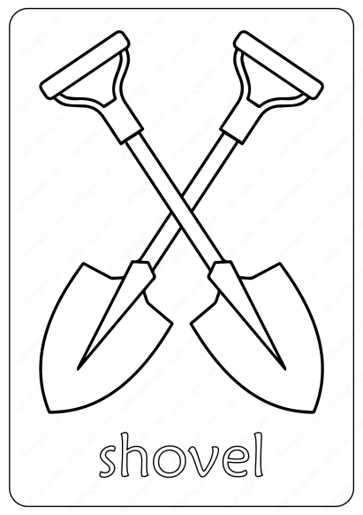 shovel coloring pages