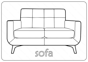 Free Printable Sofa (Couch) Coloring Pages