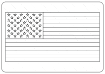 usa flag outlines coloring pages vector