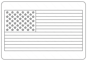 Free Printable USA Flag Outlines Coloring Page & Vector