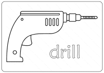 Free Printable Drill Outline Coloring Page