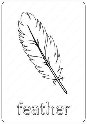 Free Printable Feather Outline Coloring Page
