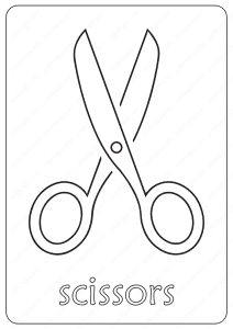 Free Printable Scissors Outline Coloring Pages