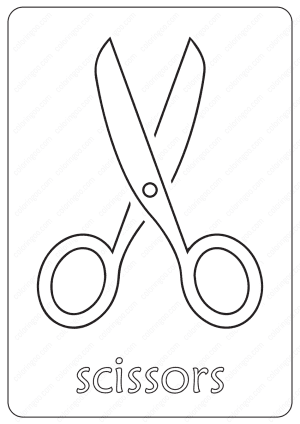 Free Printable Scissors Outline Coloring Pages