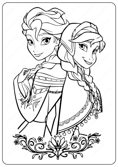 frozen 2 elsa anna coloring pages