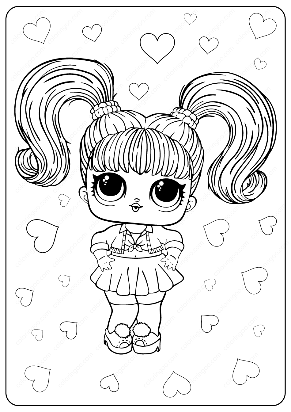lol surprise oops baby coloring page