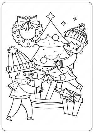Printable Merry Christmas Coloring Pages