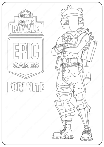 printable fortnite beef boss skin coloring page