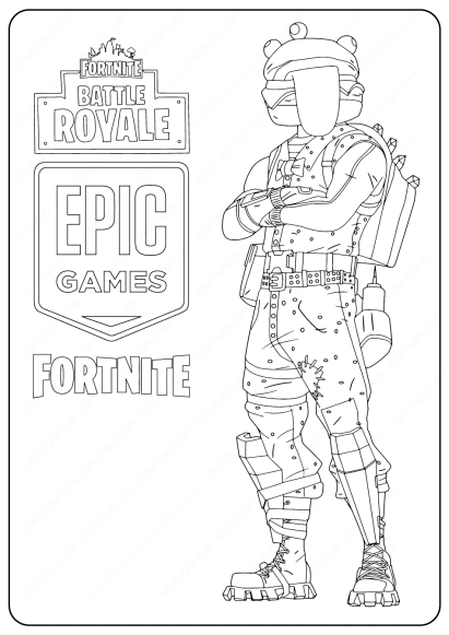 printable fortnite beef boss skin coloring page