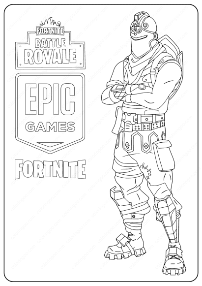 printable fortnite black knight skin coloring page