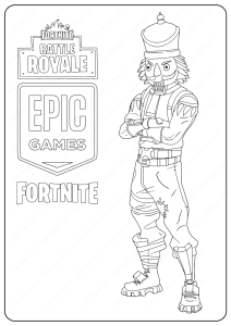 printable fortnite crackshot skin coloring page