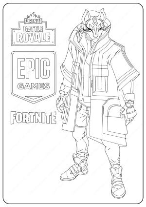 printable fortnite drift skin coloring page