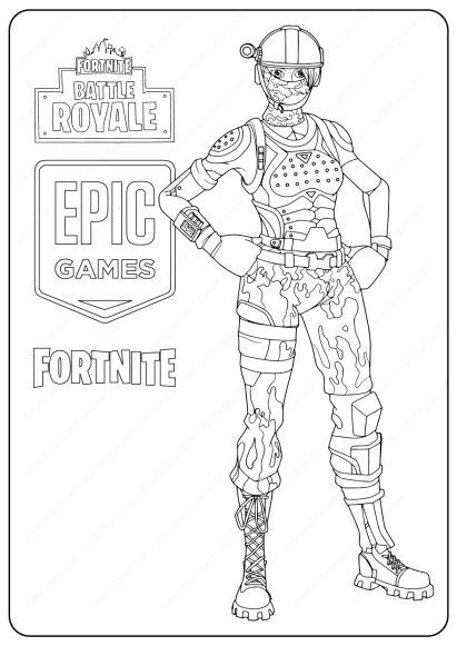 printable fortnite elite agent skin coloring page