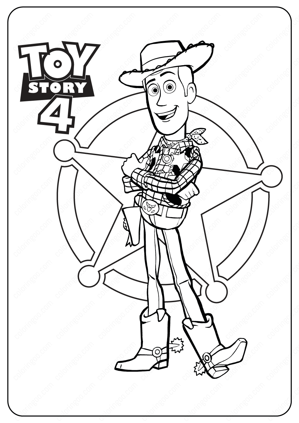 Free Printable Toy Story 4 PDF Coloring Pages & Book