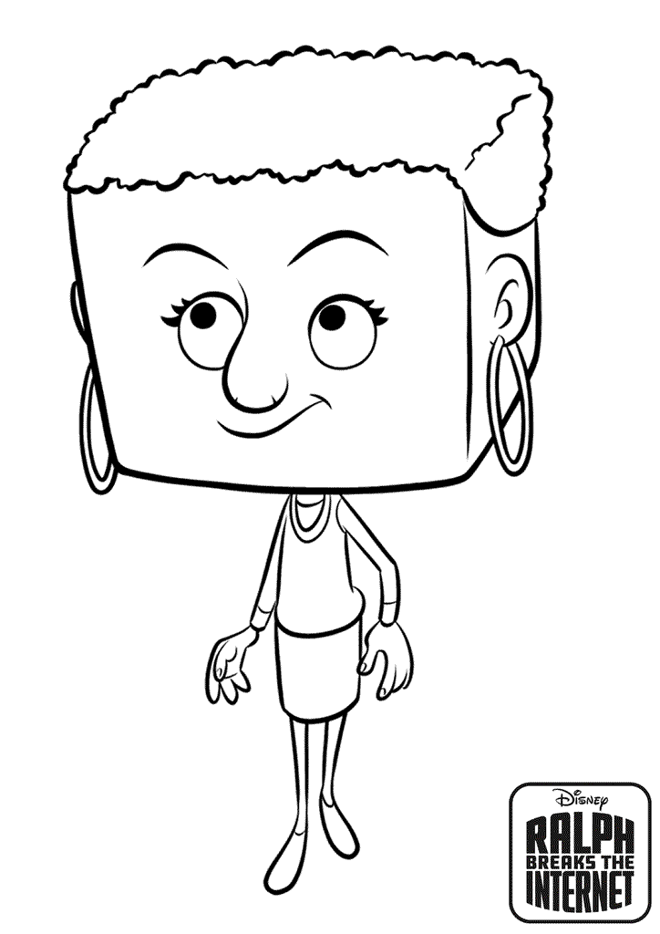 Ralph Breaks The Internet User Coloring Pages