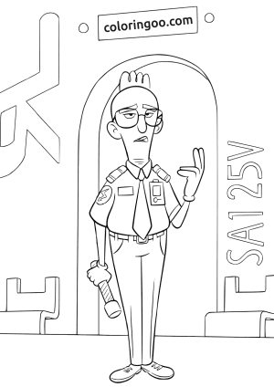 Wreck It Ralph 2 Page Admin Bot Coloring Page