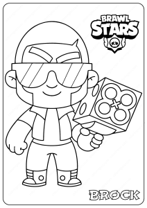 brawl stars brock printable coloring pages