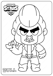 brawl stars bull printable coloring pages