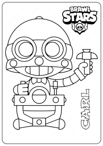 brawl stars carl printable coloring pages