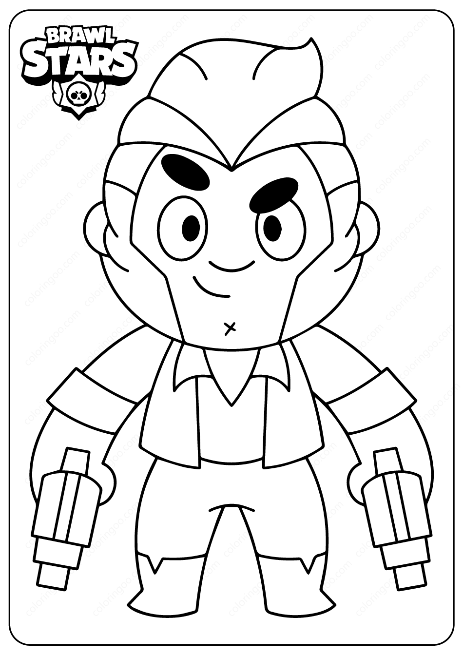 brawl stars colt printable coloring pages
