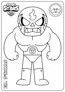 brawl stars el primo printable coloring pages