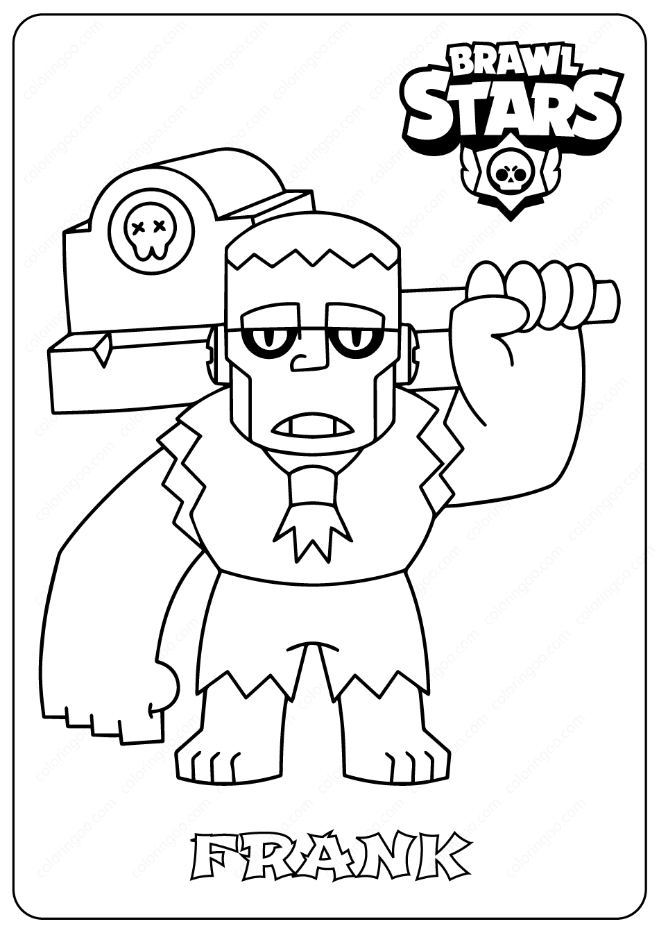 brawl stars frank printable coloring pages