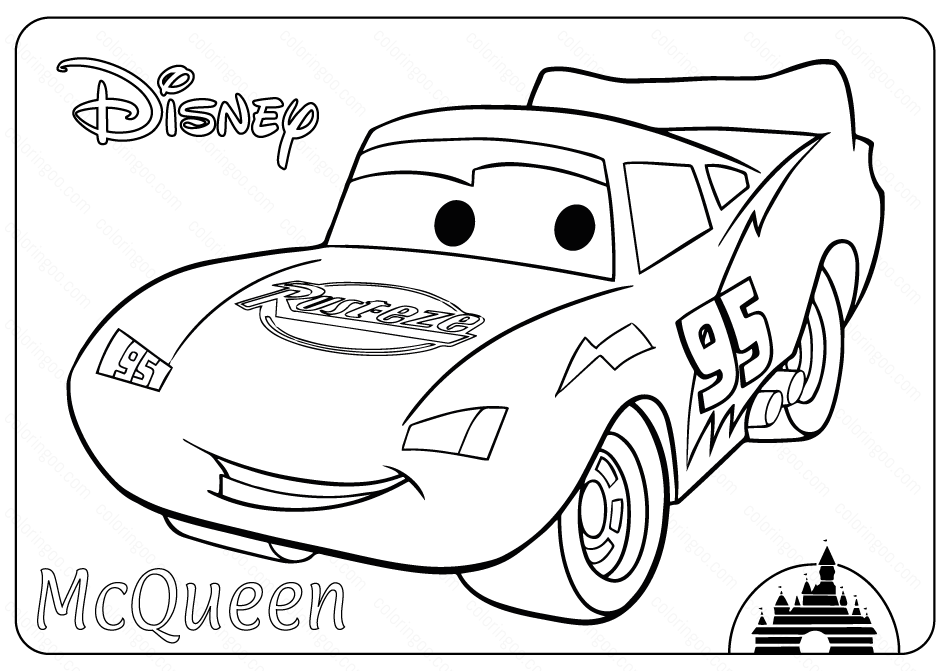 disney cars lightning mcqueen coloring pages