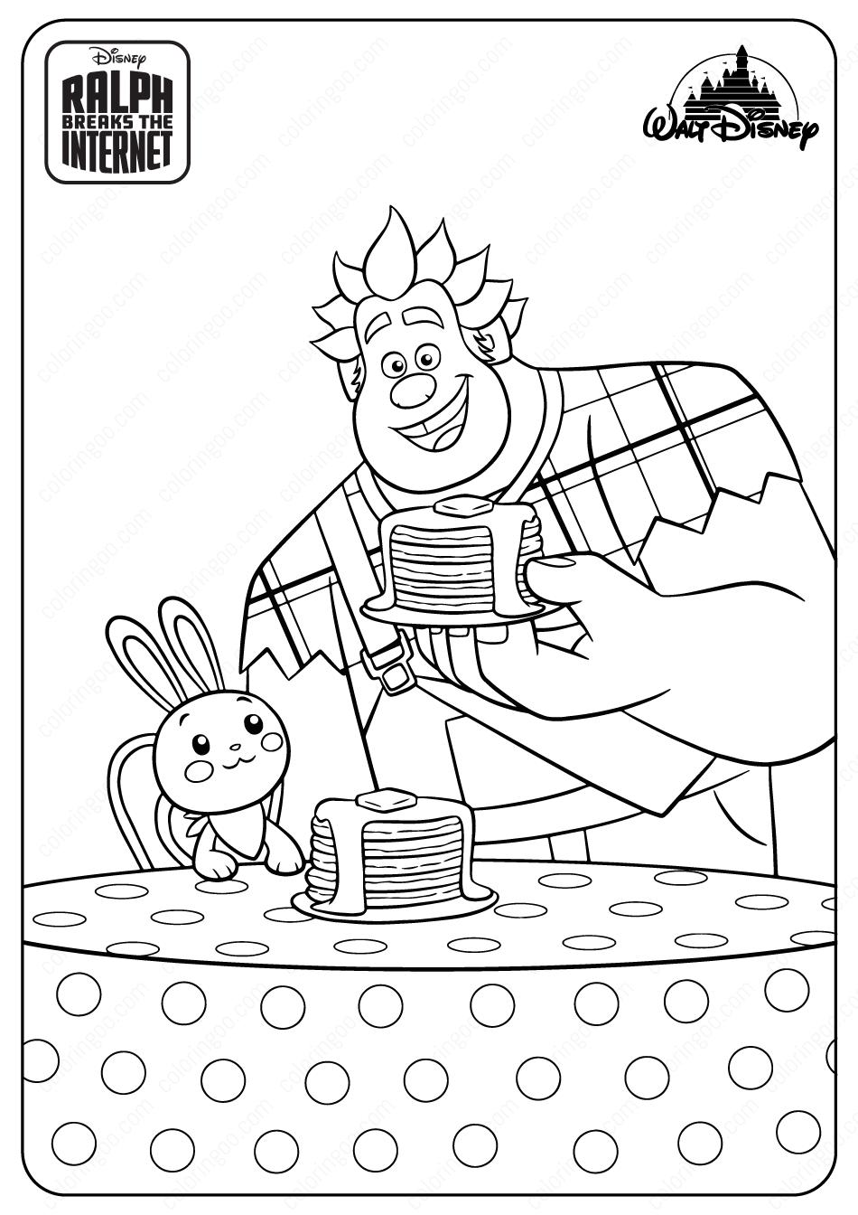 Ralph Breaks The Internet Fun Bun Coloring Pages