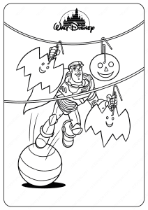 disney toy story buzz halloween coloring pages