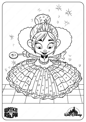 Printable Disney Princess Vanellope Coloring Pages