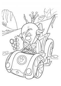 Disney King Candy Racing Coloring Pages