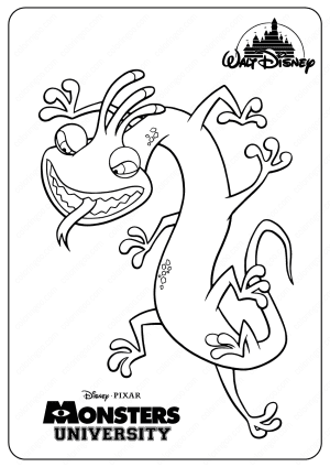 Printable Monsters Randall PDF Coloring Pages