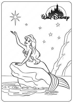 Printable Disney Ariel PDF Coloring Pages