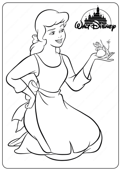 printable cinderella coloring pages