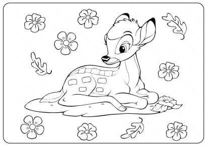 printable disney bambi coloring pages