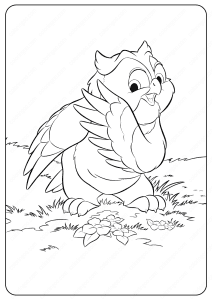 Printable Disney Bambi Friend Owl Coloring Pages
