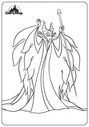 Printable Disney Evil Fairy Maleficent Coloring Pages