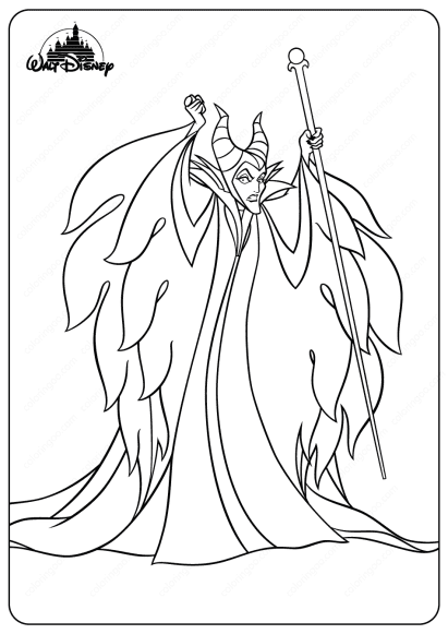 printable disney evil fairy maleficent coloring pages