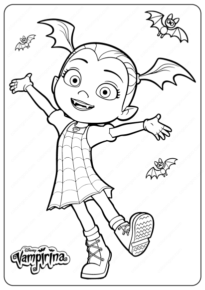 printable disney junior vampirina coloring pages