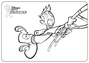 printable disney kim possible ron stoppable coloring pages