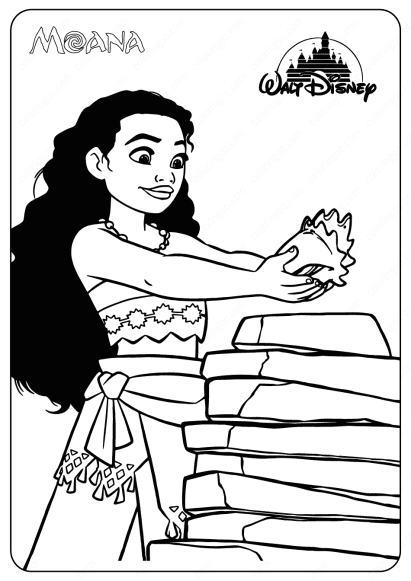 printable disney moana coloring pages