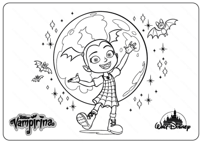 printable disney vampirina coloring pages